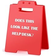 MQCLYSG Funny Office Desk Decor Sign DOES THIS LOOK LIKE THE HELP DESK Team Office Gag Gifts for ...