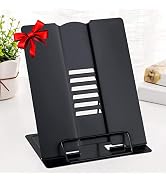 Large Desk Book Stand Metal Reading Rest Book Holder Adjustable Document Cookbook Holder Portable...