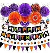 KatchOn, Halloween Birthday Party Decorations Set - Pack of 31 | Halloween Happy Birthday Banner ...
