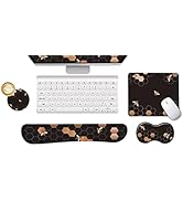 ArtSo Ergonomic Wrist Rest + Mouse Pad + Keyboard Wrist Support + Coaster, Memory Foam Mousepad N...