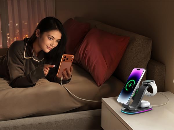 iphone and airpod charging station wireless iphone charger fast charging