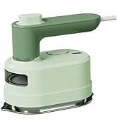 Travel Steam Iron, 180 °Rotating Handle Foldable Hanging Ironing Machine, Portable Mini Dual-Purp...