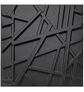 Art3d PVC Decorative Textures Black 3D Wall Panels for Interior Wall Décor, Black Wall Decor,Pack...