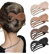 Ahoney 4.3" Large Flat Hair Clips for Women, Duckbill Clip Lay Down Claw Clips for Thick/Thin Hai...