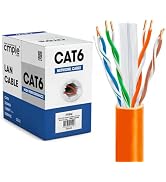 Cmple - Cat6 Cable 1000ft Bulk Lan Ethernet Cat 6 Wire Network UTP 23AWG CMR Riser 10Gbps 550 MHz...