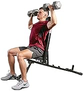 Sunny Health & Fitness Adjustable Power Zone Utility Heavy Duty Weight Bench