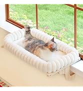 Zakkart SnugCloud Cat Window Perch with 4-Sided Bolster - Orthopedic Cat Hammock for Window Sill ...