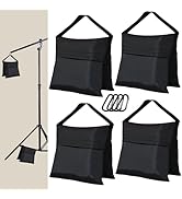 Eurmax USA Photography Sand Weight Bags Heavy Duty Saddlebags for Photography Video Equipments, B...