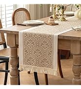 UWWGKK Table Runners 72 Inches Long Waterproof Boho Table Runner with Tassel Fringe,Table Runner ...