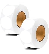 1000 Pcs Dot Stickers Round Circle Coding Labels, 1 Inch White Blank Color Circle Sticky Dots Yar...