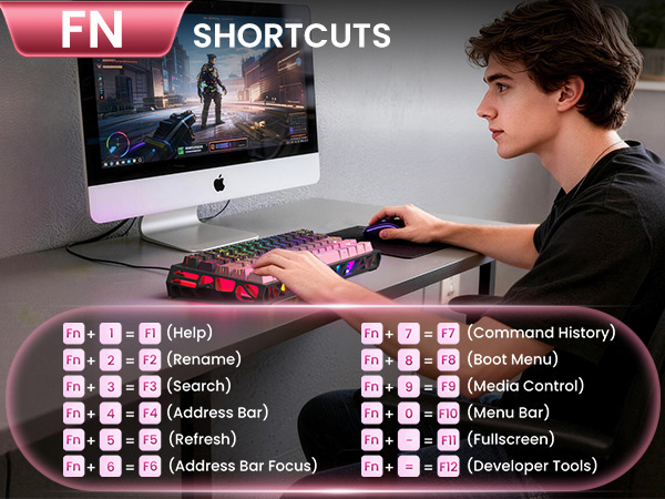mechanical gaming keyboard wireless backlit keyboard hot swappable highground teclado gamer