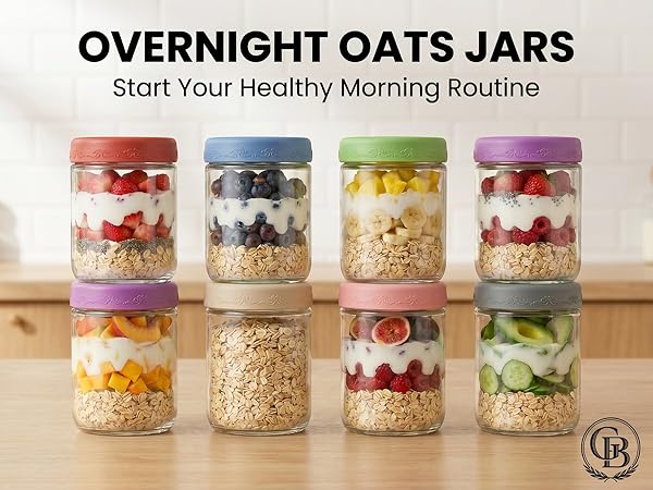 overnight oats jars