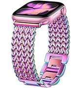 Metal Band Compatible with Apple Watch Bands for Women 40mm 41mm 42mm 38mm 44mm 45mm 46mm 49mm, D...