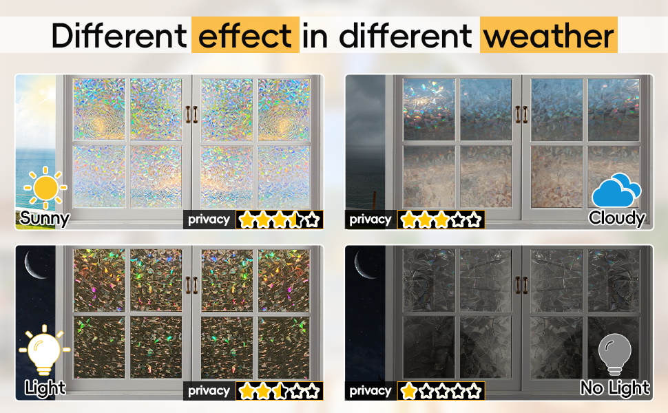 rainbow window privacy film