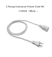 2 Prong Extension Power Cord 5ft, US Male/Female Power Cable for NEMA 5-15P to NEMA 5-15R,UL List...