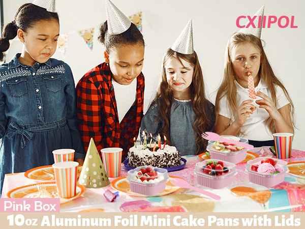 10oz Mini Cake Pans with Lids