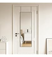 Ruomeng 51x16 Inch Full Length Door Hanging Mirror, Rectangle Full Body Mirror Over The Door, Wal...