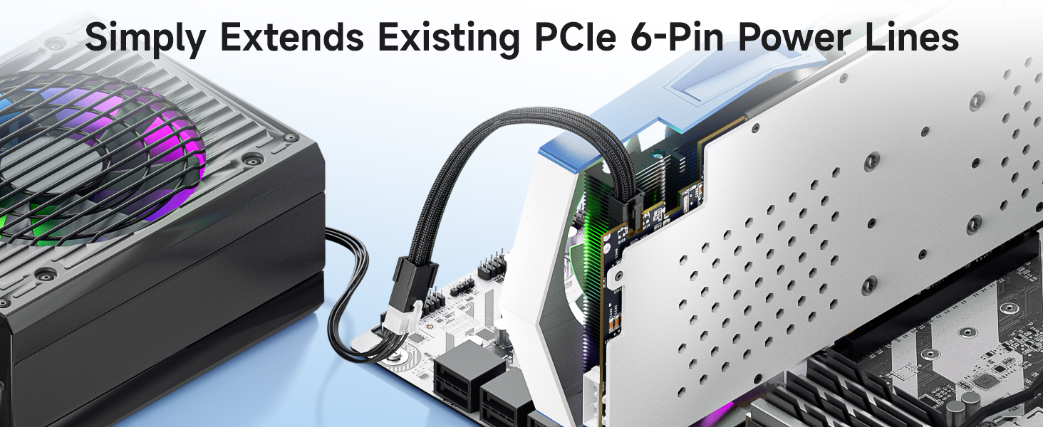 6 Pin PCIe Extension Cable