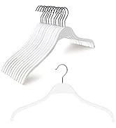 TOPIA HANGER Slim Wooden Hangers with Extra Soft Non-Slip Rubber Grips, 10-Pack High-Grade Fashio...