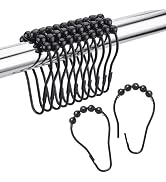 Amazer Shower Curtain Rings, Rust-Resistant Metal Shower Hooks Ring Shower Rings for Curtain Roll...
