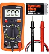 Digital Multimeter, Multimeter with AC DC Voltmeter & Ohm Volt Amp Tester, Multifunction Battery ...