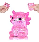 FazaVexior Axolotl Squishy Toy - 1 Pcs Glitter Slow Rising Squeeze Toy, Maltose Filled TPR Stress...