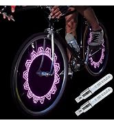 DAWAY A08 Bike Tire Valve Stem Light - LED Waterproof Bicycle Wheel Lights Neon Flashing Lamp Glo...