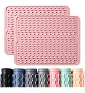2 Pack Caketime Silicone Dish Drying Mat for Kitchen Counter Cooking Baking Liners Drawer Storage...
