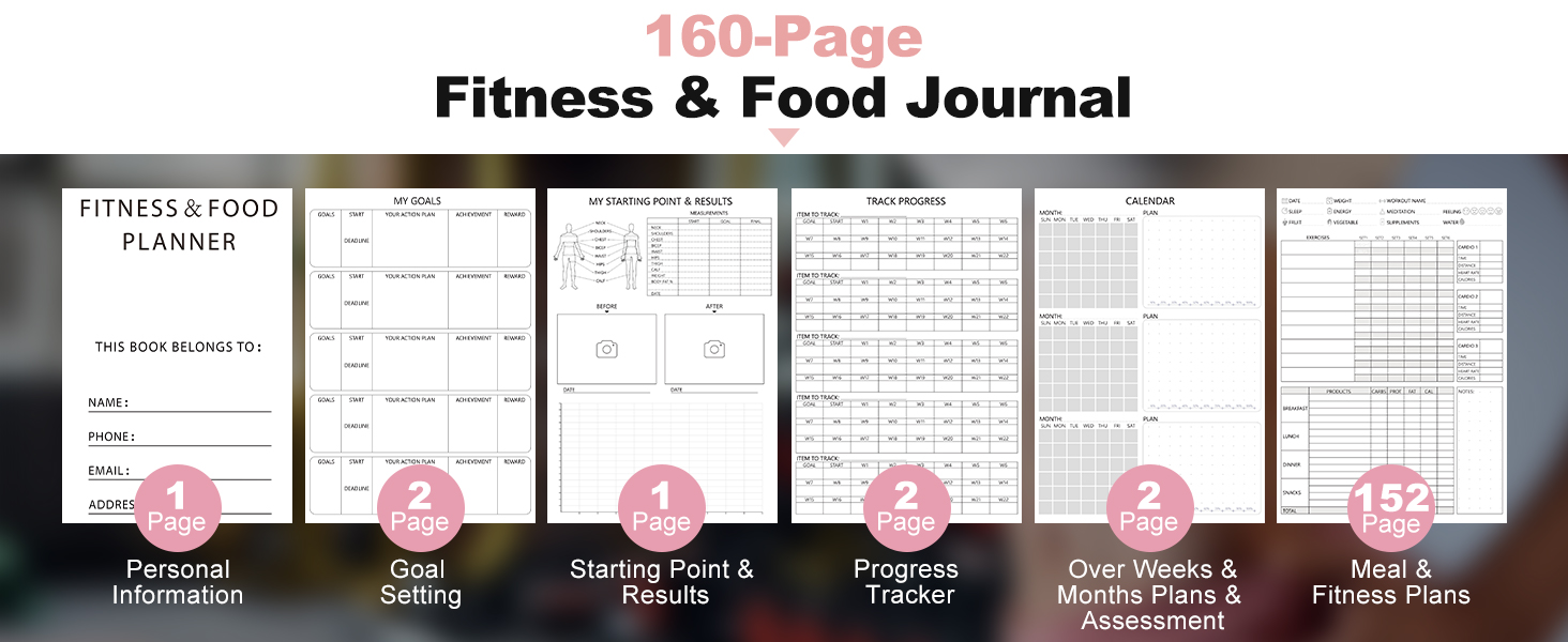 Fitness Journal Workout Planner for Women & Men