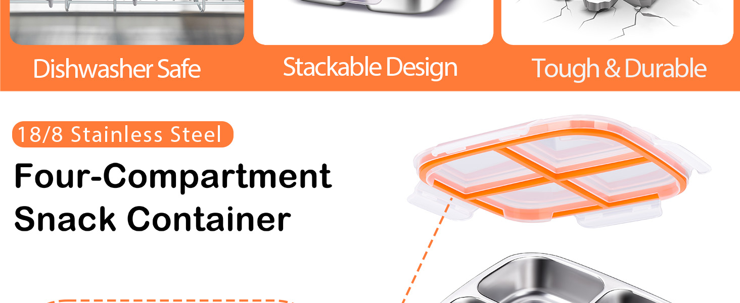 metal snack containers with lids