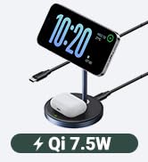 UGREEN MagFlow 2-in-1 MagSafe Compatible Wireless Charging Stand | Fast Wireless Charger for iPho...