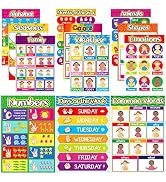 Sign Language Poster ASL Poster for Classroom 12 Pieces ASL Posters Sign Language Flash Cards for...