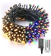 Brizled Christmas Lights, 65.67ft 200 LED Color Changing Tree Lights 11-Function Warm White & Mul...