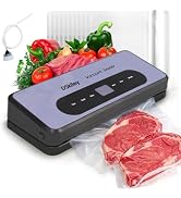 DSkiley Vacuum Sealer Machine for Food Preservation, 80kPa Powerful Suction, Built-in Cutter & St...