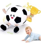 hahaland Baby Crawling Soccer Plush Toy for 6 12 18 Months – Musical Dancing Bouncing Ball, Voice...