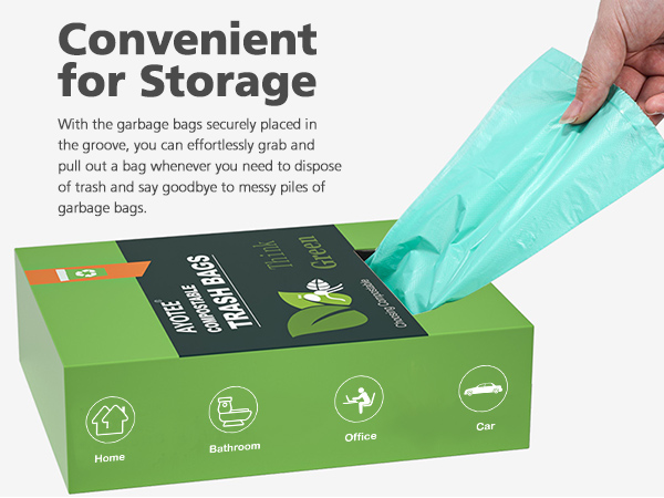 2 gal trash bags green
