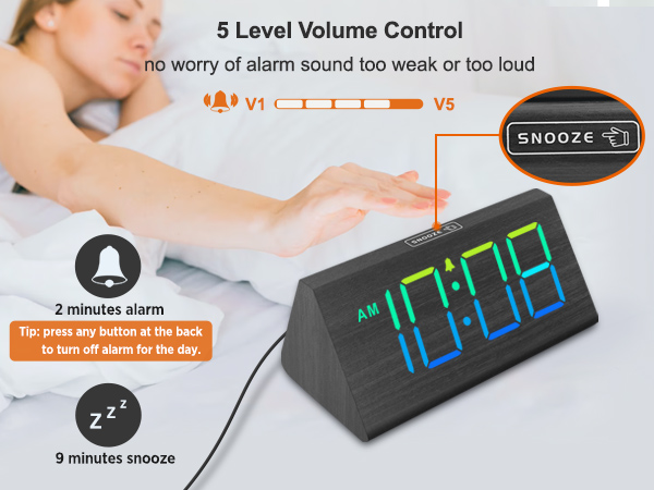 rgb alarm clock for heavy sleepers adults