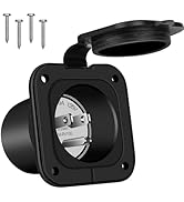 BEBOBLY 15 Amp Inlet, 125V Shore Power Inlet with Waterproof Cover, 2 Pole 3-Wire Male Power Inle...