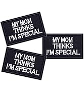 U-Sky Sew or Iron on Patches, Pack 3pcs Letter Design Iron Patches My Mom Thinks I am Special, fo...