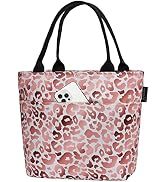 Aosbos Leopard Lunch Bag Women Lunch Bags for Adult Lunch Box for Women Insulated Lunch Tote Bag ...