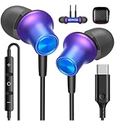 USB C Earbuds for iPhone 17 Pro 16 15 Plus iPad 10th Gen USB C Headphones for Galaxy Note 20 Ultr...