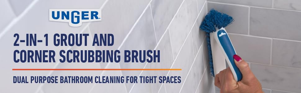 2-in-1 grout and corner scrubbing brush