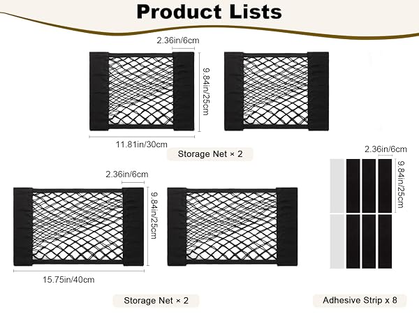 mesh storage bags small cargo net pocket product size