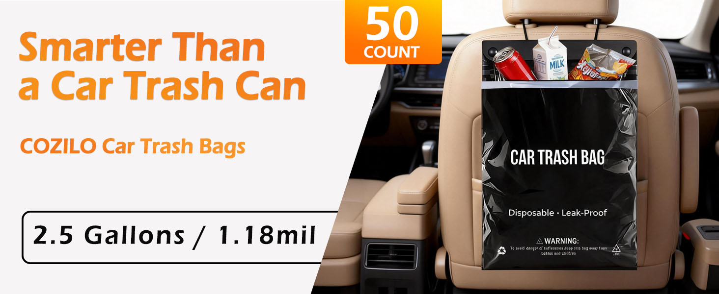 Cozilo car trash bag is smarter than a car trash can