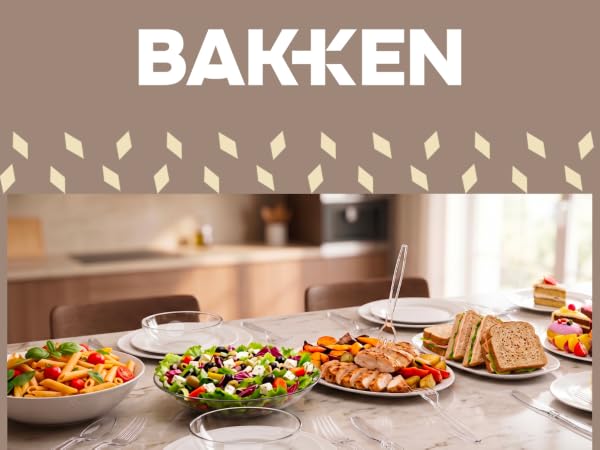 Bakken Disposable Cutlery Set 100 Pieces of Forks, Knives & Spoons