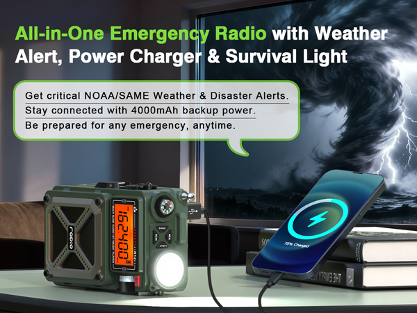 hand crank emergency radio