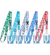 Hovmwey Lanyards for Cruise Ship Cards, 5 Pack Adjustable Cruise Lanyard with Waterproof ID Badge...