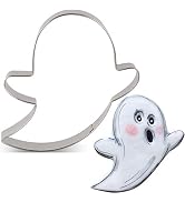LILIAO Ghost Cookie Cutter for Halloween - 4 x 3.8 inches - Stainless Steel