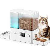 oneisall Automatic Cat Feeder and Water Dispenser, 36Cups/8.5L | 2-in-1 Auto Cat Feeder&Gravity W...