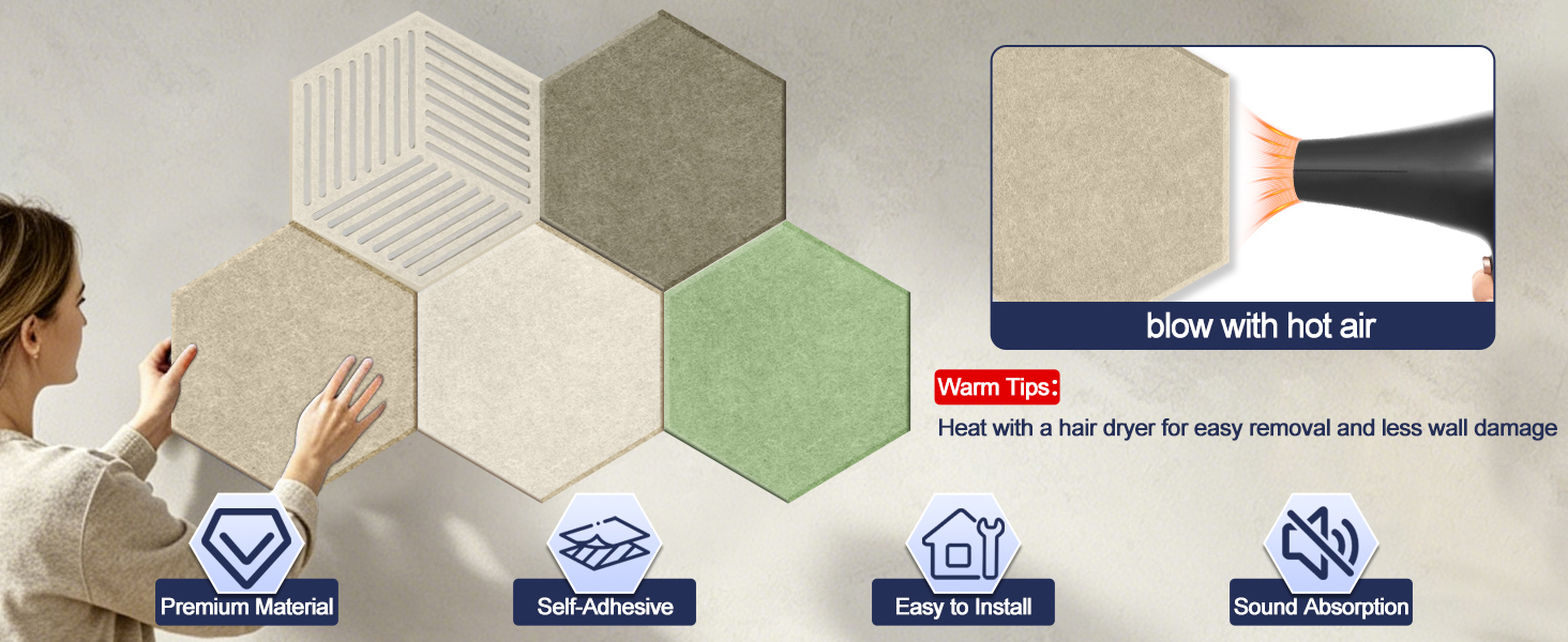 Hexagon Cork Board Tiles